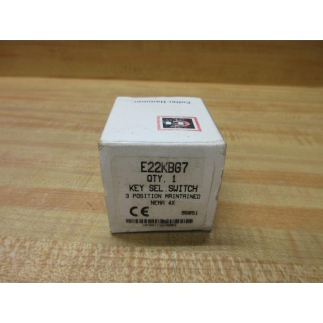 Cutler Hammer E22KBG7 Eaton Key Selector Switch EMPTY BOX ONLY!