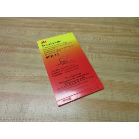 3M SPB-14 ScotchCode Preprinted Wire Markers SPB14 - New No Box
