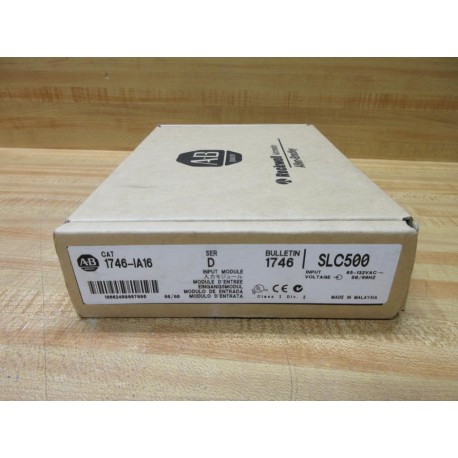 Allen Bradley 1746-IA16 Module 1746-1A16 EMPTY BOX ONLY! Series D