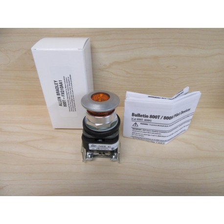 Allen Bradley 800T-FXQ10AA1 Amber Button W 800T-XA1 & Blank