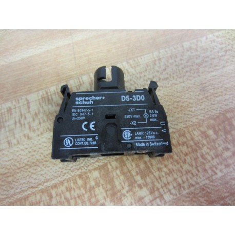Sprecher And Schuh D5-3D0 Contact D5-3DO WO Bulb - New No Box