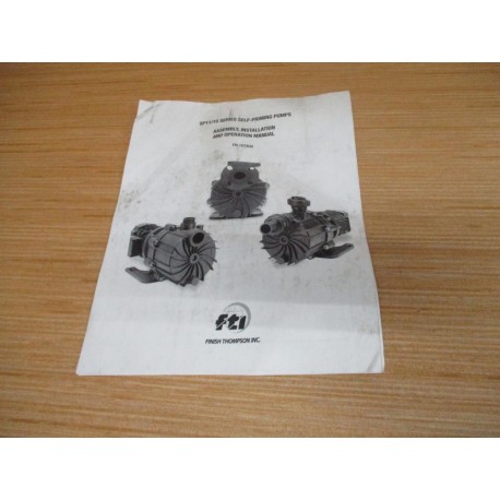 Finish Thompson 107404 Self-Priming Pumps Manual SP1115 Series - Used