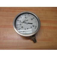 Weiss Instruments LF402-V30-4L Pressure Gauge LF402-30"-0-30 - Used