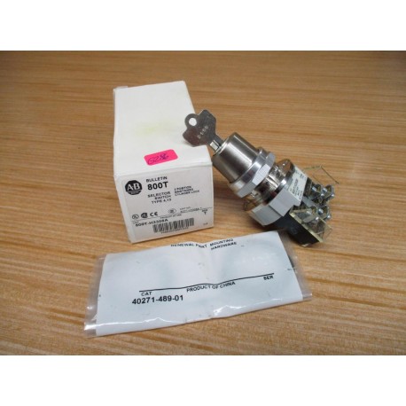 Allen Bradley 800T-H3308A Keyed Selector Switch 800TH3308A Ser. T