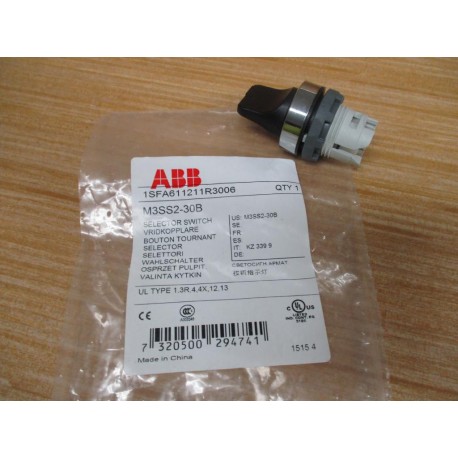 ABB M3SS2-30B Selector Switch 1SFA611211R3006
