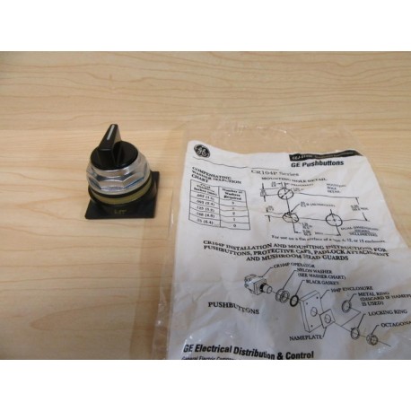 General Electric CR104PSG63B91 Selector Switch CR104P 2 Position - New No Box