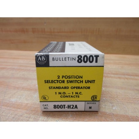 Allen Bradley 800T-H2A Switch 800TH2A EMPTY BOX ONLY! Series N