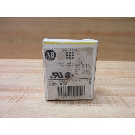 Allen Bradley 595-A02 Auxiliary Contact 595-AO2 EMPTY BOX ONLY!