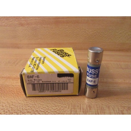 Buss BAF-6 Bussmann Fuse Cross Ref 6C169 (Pack of 10)