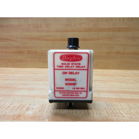 Dayton 5X829F Solid State Time Delay Relay - Used