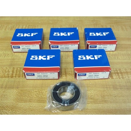 SKF 6003-2RSH Ball Bearing 60032RSH (Pack of 5)