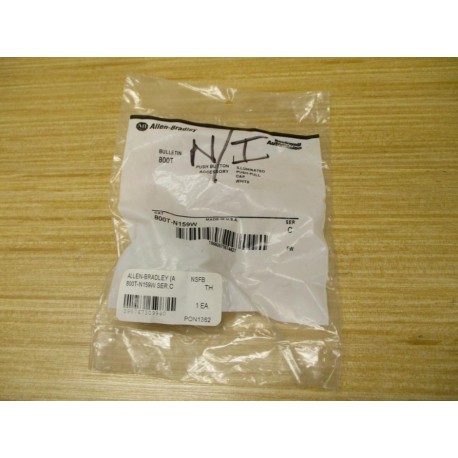 Allen Bradley 800T-N159W White Button Cap 800TN159W