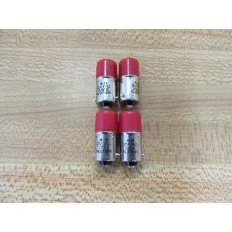 Allen Bradley 800T-N376R Red Bulb Light LED Lamp N376R (Pack of 4) - New No Box