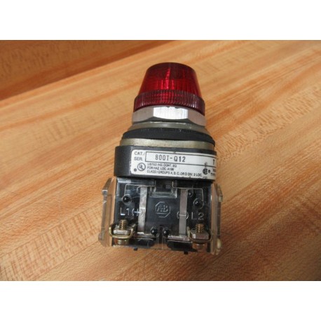 Allen Bradley 800T-Q12R Pilot Light. 800TQ12R Red - Used