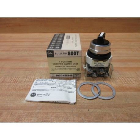 Allen Bradley 800T-N2KF4B Selector Switch Series N