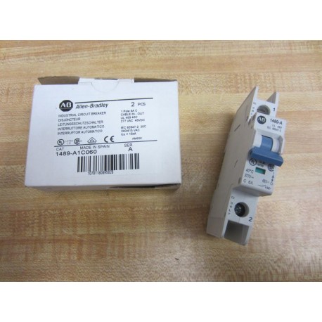 Allen Bradley 1489-A1C060 Circuit Breaker 1P 6A 1489A1C060 Series A