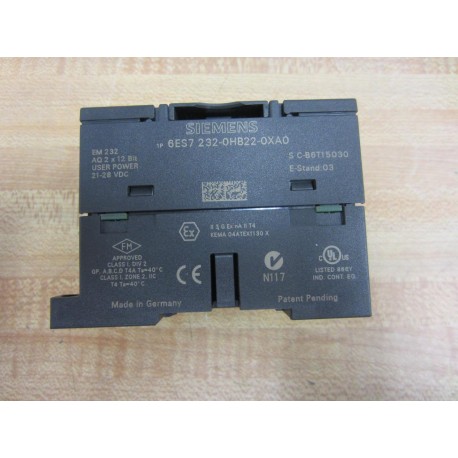 Siemens 6ES7 232-0HB22-0XA0 IO Module 6ES72320HB220XA0 Missing Connector - Used