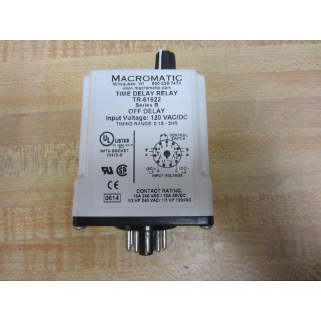 Macromatic TR-61622 Time Delay Relay TR61622 - New No Box