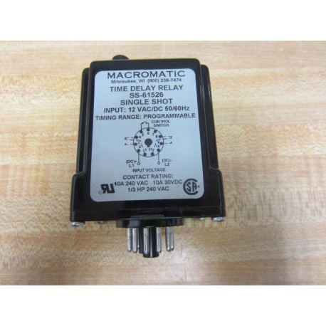 Macromatic SS-61526 Time Delay Relay SS61526 - New No Box