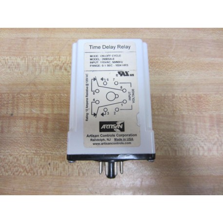 Artisan 2600SA-8 Time Delay Relay 2600SA8 - New No Box