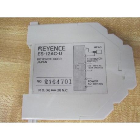 Keyence ES-12ACU Thyristor Amplifier Unit 2164701 - Used