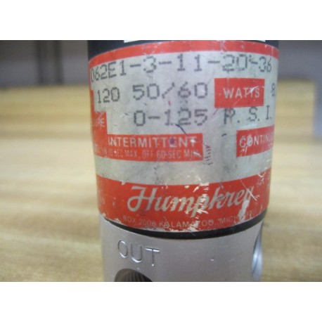 Humphrey 062E1-3-11-20-36 Valve 062E13112036 - New No Box