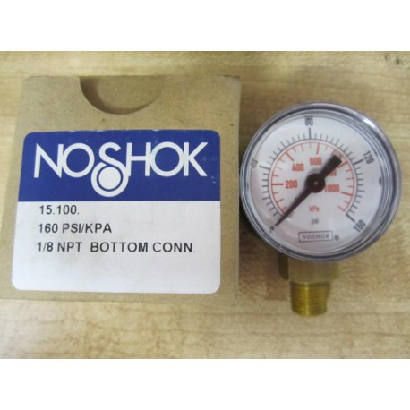 Noshok 15-100 160 Gauge 15.100.  160 PSIKPA 18 NPT