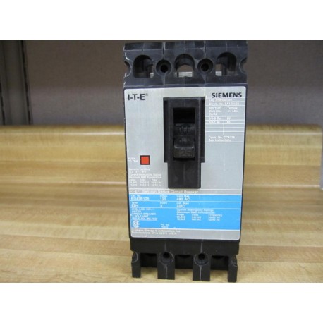 Siemens ED43B125 Circuit Breaker ED4 125 Amp 3 Poles TA1E6125 - Used