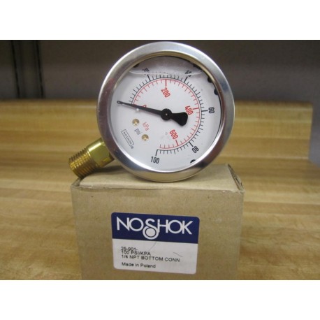 Noshok 25-901-100 Water Pressure Gauge 25901100