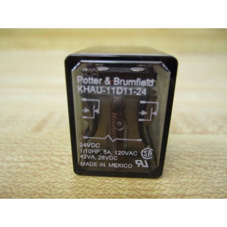 Potter & Brumfield KHAU-11D11-24 Relay KHAU11D1124 - New No Box