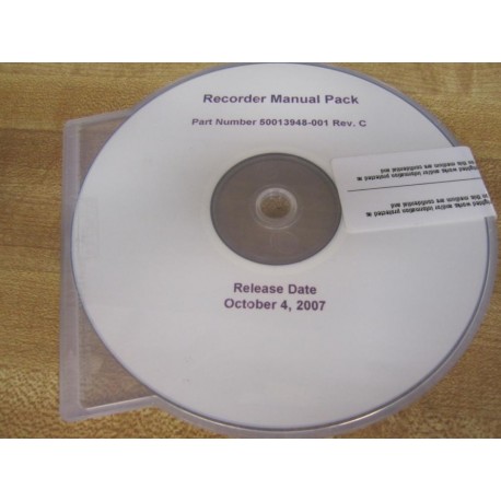 Generic 50013948-001 Recorder Manual Pack Software Rev. C - New No Box