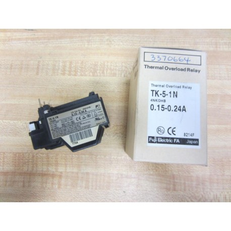 Fuji Electric TK-5-1N Overload Relay TK51N 0.15-0.24 Amps