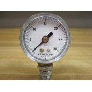 Ashcroft 1490 Pressure Gauge 0-30PSI 14 NPT - Used