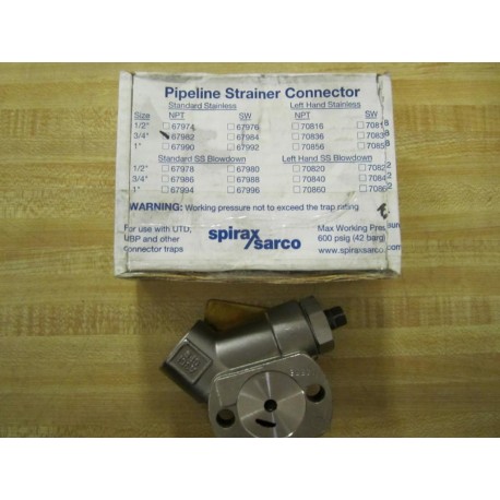 Spirax Sarco 67982 Strainer Connector