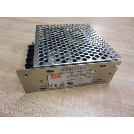 Mean Well S-25-24 ACDC Enclosed Power Supply S2524 - New No Box