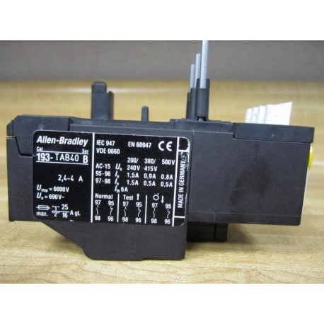 Allen Bradley 193-TAB40 Overload Relay 193TAB40 - New No Box