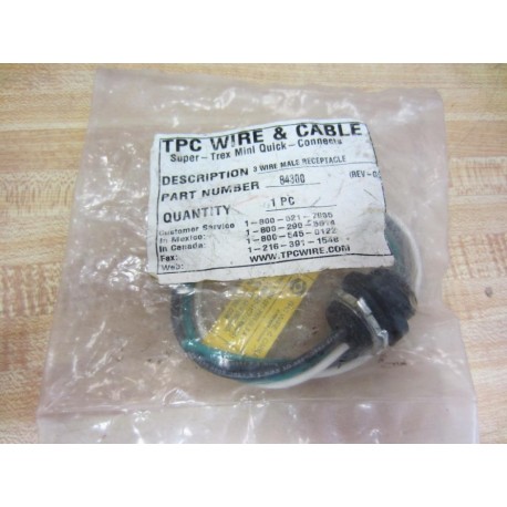 TPC Wire & Cable 84300 Connector Receptacle 84300 Rev G