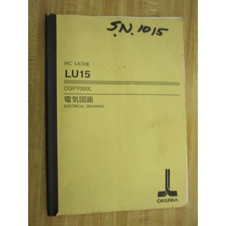 Okuma LU15 Operation & Maintenance Manual Electrcial Drawing - Used