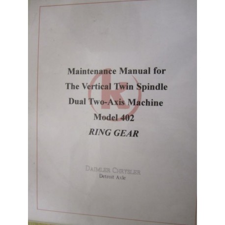 Kasper 402 Electrical Manual - Used