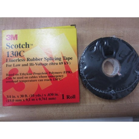 3M 130C Scotch Linerless Rubber Splicing Tape 34" x 30FT