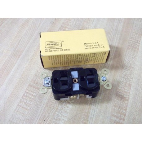 Hubbell HBL5262 15 Amp. 125 Volts Receptacle HBL5262BK