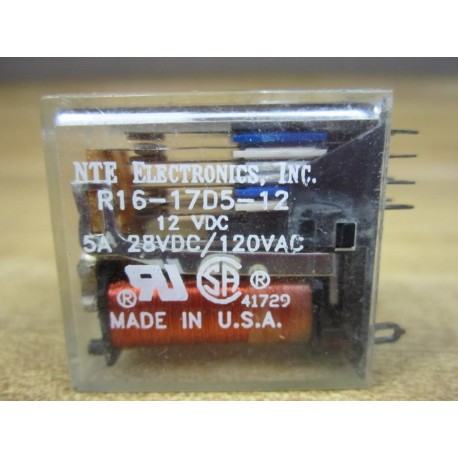 NTE Electronics R16-17D5-12 Relay R1617D512 - Used