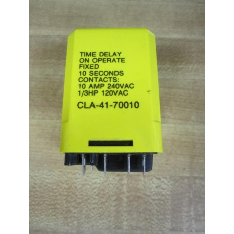 Potter & Brumfield CLA-41-70010 Time Delay Relay CLA4170010 - Used