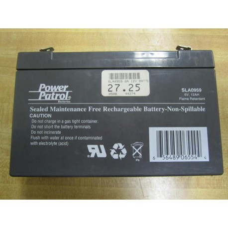 Power Patrol SLA0959 6V 12AH Battery - Used