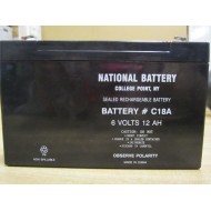 National Battery C18A 6V 12AH Battery - Used