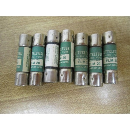 Littelfuse FLM 20 Fuses FLM20 (Pack of 7) - New No Box