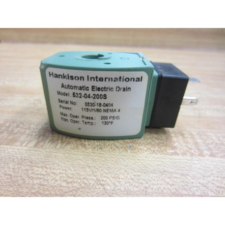 Hankison 532-04-200S Solenoid Coil MP-C-086 Tested - Used