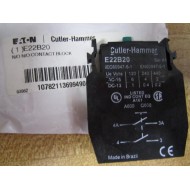 Cutler Hammer E22-B20 Eaton Contact Block E22B20 Series A1