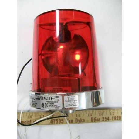 Federal Signal 121S120R Division 121S-120R Red Warning Light