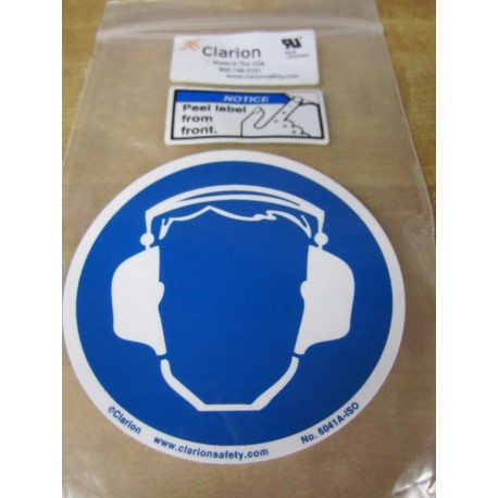 Clarion 6041A-ISO Circular Safety Label (Pack of 4)